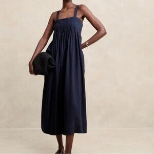 Banana Republic Linen-Blend Drapey Midi Dress – Small